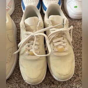 Nike Air Force 1 Crater Sneakers Cream and White